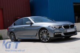 Спойлер на Предна Броня , подходящ за BMW 5 Series G30 Лимузина G31 Touring (2017-2019) M Sport Дизайн Piano Black-image-6043546