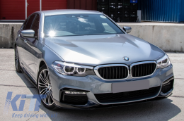 Удължение на страничните прагове , подходящи за BMW 5 Series G30 Лимузина G31 Touring (2017-up) M Design Piano Black-image-6047722