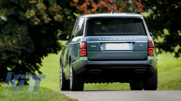 Задна Броня с Накрайници за ауспух, подходящи за Range Rover Vogue IV L405 (2013-2017) Надстройка до Facelift 2018+ SVO дизайн-image-6046237