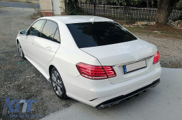Комплект за тяло, подходящ за Mercedes E-Class W212 Facelift (2013-2016) с Накрайници за ауспух E63 A-Design Блестящо черно Edition-image-6113491