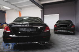 Въздушен дифузьор на Задна Броня , подходящ за Mercedes E-Class W213 S213 Standard (2016-2019) E63 Дизайн Хром Edition-image-6084462