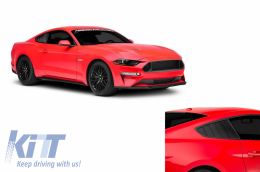 Класически жалузи за странични прозорци, подходящи за FORD Mustang Mk6 VI шесто поколение (2015-2019) Матово черно PFT Дизайн-image-6047028