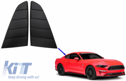 Класически жалузи за странични прозорци, подходящи за FORD Mustang Mk6 VI шесто поколение (2015-2019) Матово черно PFT Дизайн-image-6048339