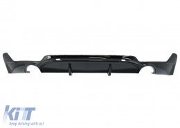 Дефузьор за задна броня подходящ за BMW F32 F33 F36 (2013-) Купе Кабрио 4 Series M Performance Дизайн Twin Single Outlet Piano Black-image-6047216
