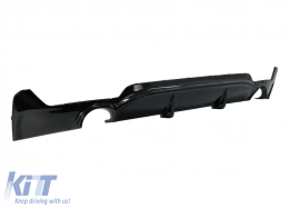 Дефузьор за задна броня подходящ за BMW F32 F33 F36 (2013-) Купе Кабрио 4 Series M Performance Дизайн Twin Single Outlet Piano Black-image-6047218