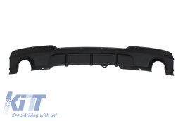 Дифузор с двоен изход и един ауспух, подходящ за BMW 5 Series F10 F11 Non-LCI LCI (2011-2017) M-Technik Дизайн Piano Black-image-6047576