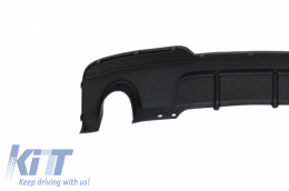 Дифузор с двоен изход и един ауспух, подходящ за BMW 5 Series F10 F11 Non-LCI LCI (2011-2017) M-Technik Дизайн Piano Black-image-6047577