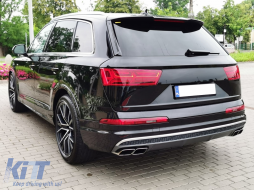 Накрайници за ауспух Задни тръби, подходящи за Audi Q7 4M (2015-2019) SQ7 Дизайн Хром Само 3.0 Бензин-image-6084569