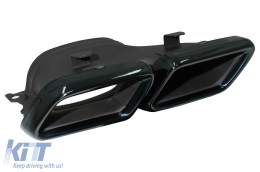 Накрайници за ауспух за Mercedes C-класа W205 S205 C205 A205 E-класа W213 S-класа W222 GLE C292 GLE W166 GLC W253 X253 C253 C217 (2014-нагоре) Черен изумруд-image-6046943