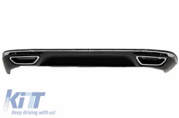 image-44-Дифузьор на Задна Броня , подходящ за VW Passat B8 3G (2015-2019) R Line Дизайн Twin Exhaust Хром покритие