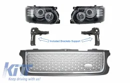 image-62-Фарове със скоби и Централна решетка, подходящи за Land Range Rover Vogue L322 (2002-2009) Facelift Дизайн