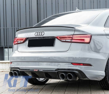 Спойлер за багажник подходящ за Audi A3 8V Sedan (2013-Up) Матово черно-image-6049090