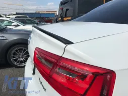 Спойлер за багажник подходящ за Audi A6 C7 4G 4 врати (2011-2018) Piano Black-image-6049053