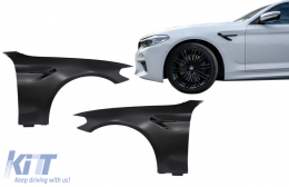 Предни калници подходящи за BMW 5 Series G30 G31 G38 (2017-) Лимузина Touring Черен M5 Дизайн-image-6073008