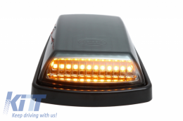 Лопатка за преден капак Лопатка за капак със Въртящи се светлини LED Sequential Динамичен , подходяща за Mercedes G-Class W463 (1989-2017) C197 Obsidian Черен PMMA-image-6046809