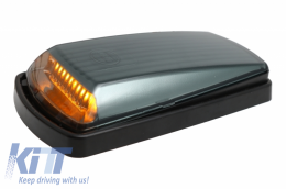 Лопатка за преден капак Лопатка за капак със Въртящи се светлини LED Sequential Динамичен , подходяща за Mercedes G-Class W463 (1989-2017) C197 Obsidian Черен PMMA-image-6046810