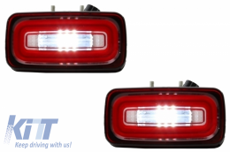 Антикрило на Задна Броня , подходящ за MERCEDES Benz G-class W463 (1989-2015) с Full LED Задни светлини светлини Светлинна лента ЧЕРВЕНИ Динамичен последователни Въртящи се светлини и фар за мъгла Чер-image-6047598