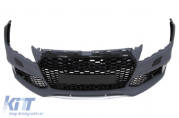 Предна Броня с дифузьор и ауспух, подходяща за AUDI A7 4G Pre-Facelift (2010-2014) RS7 Дизайн-image-6049206