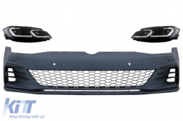 image-58-Предна Броня подходяща за VW Golf VII 7.5 (2017-2020) и LED Фарове Последователни Динамичен Въртящи се светлини TFSI Look