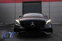 Пълен комплект за каросерия, подходящ за Mercedes CLA C117 W117 (2013-2018) Facelift CLA45 Дизайн Предна Решетка-image-6057770