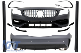image-20-Пълен комплект за каросерия, подходящ за Mercedes CLA W117 C117 (2013-2018) Facelift CLA45 Дизайн Предна Решетка Хром