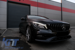 Пълен комплект за каросерия, подходящ за Mercedes CLA W117 C117 (2013-2018) Facelift CLA45 Дизайн Предна Решетка Хром-image-6057775