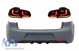 image-6-Задна Броня със Задни светлини Full LED , подходяща за VW Golf VI (2008-2013) R20 Дизайн Динамичен Sequential Turning Light (LHD и RHD)