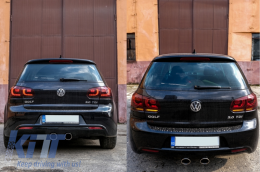 Задна Броня и Задни светлини Full LED Turning Light Статично Червен дим подходящ за VW Golf VI (2008-2013) R20 Дизайн-image-6051162