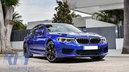 Пълен комплект за каросерия, подходящ за BMW Серия 5 G30 (2017-нагоре) Лимузина с Предни калници Черен Дизайн M5-image-6051331