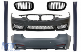 image-31-Комплект за каросерия, подходящ за BMW 3 Series F30 (2011-2015) F30 LCI (2016-up) с централни Решетки Double Stripe M3 Спорт Дизайн
