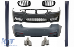 image-47-Комплект за каросерия, подходящ за BMW 3 Series F30 (2011-2015) F30 LCI (2016-up) с Накрайници за ауспух и централни Решетки M3 Спорт Дизайн