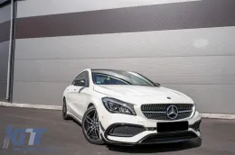 Предна Броня Сплитери Перки Aero Conversion Kit подходящ за Mercedes CLA W117 Facelift (2016-2018) CLA45 Дизайн Canards Piano Black-image-6072926