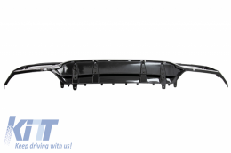 Дефузьор за задна броня , подходящ за MERCEDES C-Class W205 S205 (2014-2020) C63S Дизайн Сребърен Tips Само за AMG Спортна линия-image-6055682