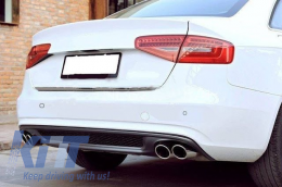 Въздушен дифузьор на Задна Броня , подходящ за Audi A4 B8 Facelift Лимузина Avant (2012-2015) S-Line Дизайн само стандартна Броня-image-6055199