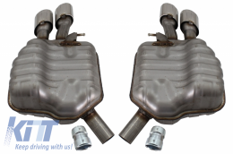 Дефузьор за задна броня с Накрайници за ауспух, подходящи за Audi A8 D4 Facelift (2015-2017) S8 Дизайн-image-6054394