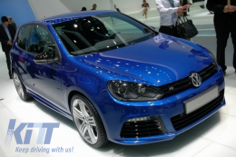 Боди комплект подходящ за VW Golf VI 6 MK6 (2008-2013) R20 Дизайн със Прагове-image-6052168