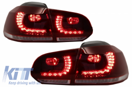 Пълен комплект за каросерия, подходящ за VW Golf VI 6 MK6 (2008-2013) R20 Дизайн с Фарове и Задни светлини Динамичен светлини за завиване-image-6052275