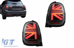 Задни светлини подходящи за MINI ONE F55 F56 F57 3D 5D Convertible (2014-2018) JCW Дизайн Червен дим-image-6056584