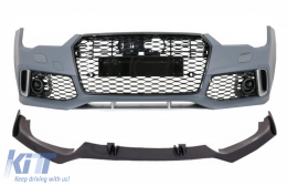 image-20-Предна Броня с допълнителен Спойлер Lip Real Carbon , подходяща за Audi A7 4G Facelift (2015-2018) RS7 Дизайн