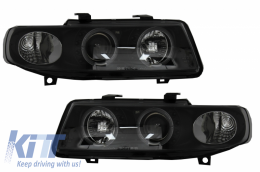 image-76-Headlights suitable for SEAT Leon  / Seat Toledo (04.1999-08.2004) Angel Eyes Black