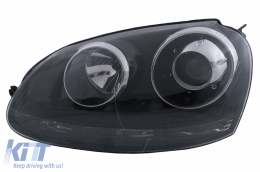 Предна Броня с Фарове подходяща за VW Golf V 5 (2003-2007) Jetta (2005-2010) TFSI R32 Look Черен Edition-image-6053886