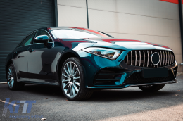Централна решетка Подходящ за Mercedes CLS-Class C257 (2018-up) GTR Дизайн Черен Хром-image-6095978