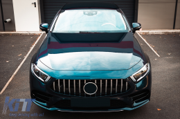 Централна решетка Подходящ за Mercedes CLS-Class C257 (2018-up) GTR Дизайн Черен Хром-image-6095980