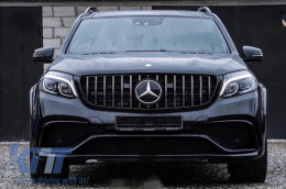 Централна решетка Подходящ за Mercedes GLS X166 Facelift (2016-2018) GTR Дизайн-image-6057670