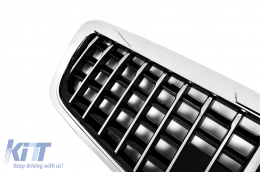 Предна Решетка , подходяща за Mercedes S-Class W221 Facelift (2010-2013) Вертикална Дизайн-image-6057504