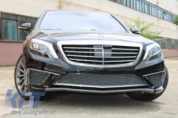 Долна решетка на Предна Броня , подходяща за Mercedes S-Class W222 (2013-2017) S63 Дизайн Хром-image-6054017