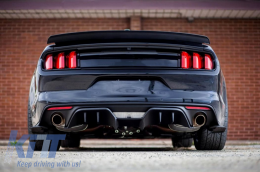 Дефузьор за задна броня , подходящ за Ford Mustang Mk6 VI шесто поколение (2015-2017) RTR Дизайн Матово черно-image-6057531