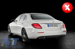 Задна дифузьор с накрайници за ауспух, подходящ за Mercedes E-Class W213 Спортна линия (2016-2019) E53 Дизайн Сребърен Edition-image-6057258