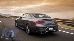 Задна дифузьор с накрайници за ауспух, подходящ за Mercedes E-Class C238 A238 AMG Спортна линия Купе Кабрио (2016-2019) E53 Дизайн Сребърен Edition-image-6057995