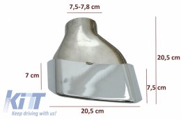 Накрайници за ауспух подходящи за BMW 5 Series G30 G31 (2017-up) F10 F11 (2010-2014) F10 F11 LCI (2015-2017) 6 Series G32 (2017-up) M-Tech Спорт Дизайн Хром-image-6057369